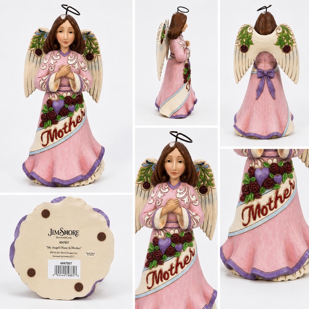 Jim Shore Heartwood Creek My Angels Name Is Mother Figurine 4047057 Pink Angel